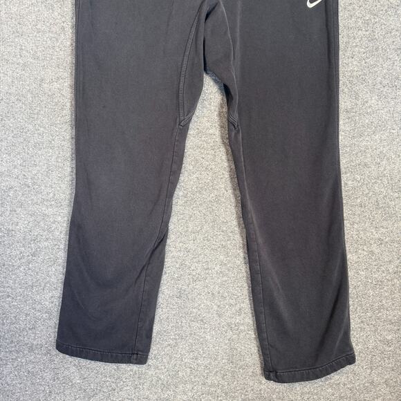 Nike Pants Mens Large Black Fleece Sweatpant Heavyweight Straight Leg Stretch - Picture 2 of 10